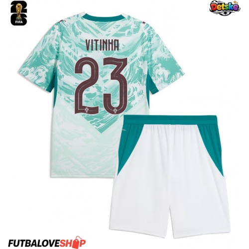 Dres Portugalsko Vitinha #23 Preč pre deti MS 2026 Krátky Rukáv (+ trenírky)
